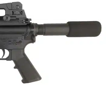 a rifle with a scope attached to it