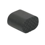 a black rubber stopper on a white background