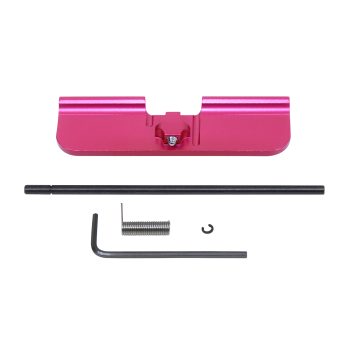 a pink metal object with a screw and screwdriver