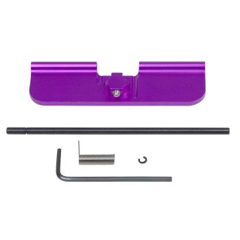 a purple plastic handle with a screw and screwdriver