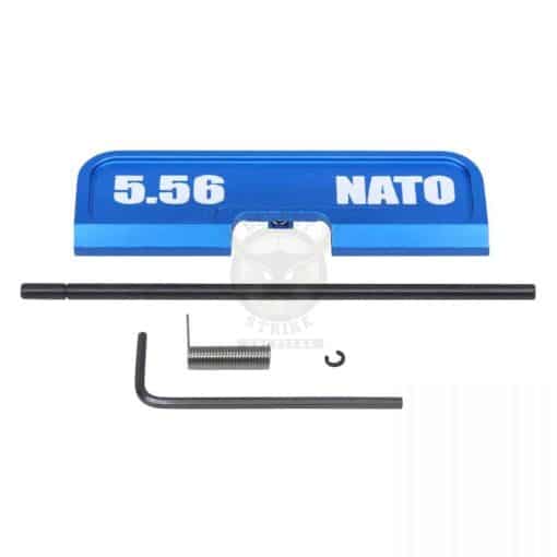 AR-15 EJECTION PORT DUST COVER ASSEMBLY (GEN 3) (W/ LASERED 5.56 NATO)(ANODIZED BLUE)