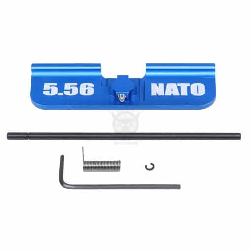 AR-15 EJECTION PORT DUST COVER ASSEMBLY (GEN 3) (W/ LASERED 5.56 NATO)(ANODIZED BLUE)