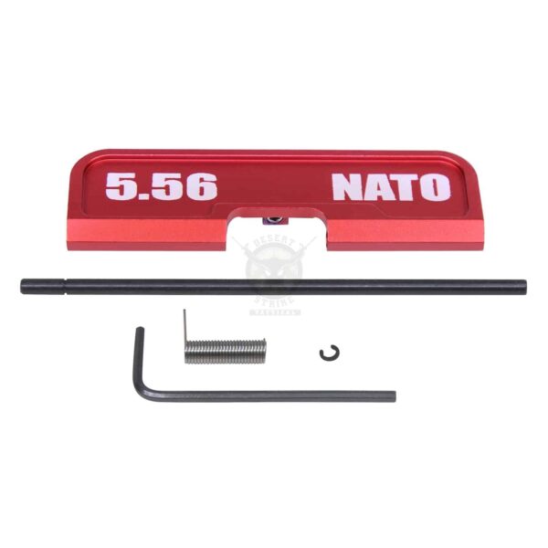 AR-15 EJECTION PORT DUST COVER ASSEMBLY (GEN 3) (W/ LASERED 5.56 NATO)(ANODIZED RED)