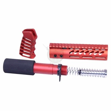 AR15 PISTOL FURNITURE SET ANODIZED RED
