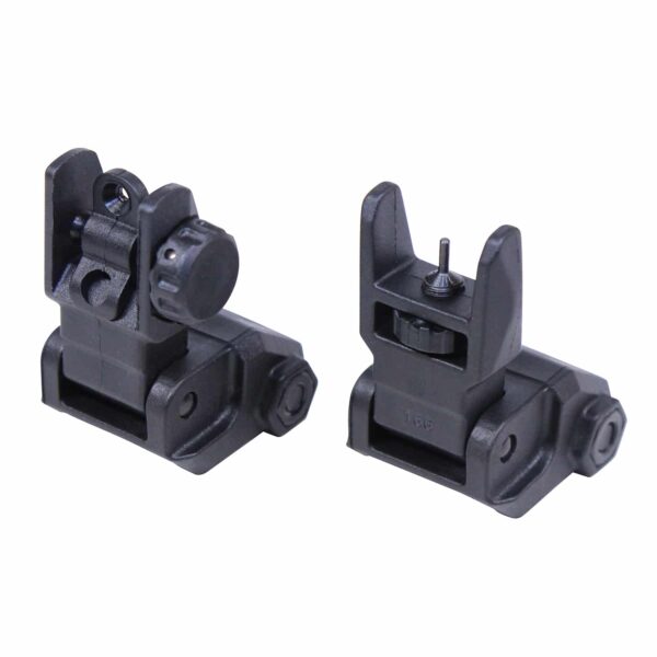 a pair of black sights on a white background