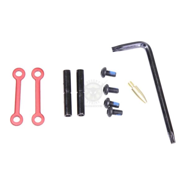 AR-15 COMPLETE ANTI-ROTATION TRIGGER/HAMMER PIN SET ANODIZED RED