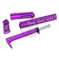 AR-15 ULTRA LITE STOCK SET WITH UPPER AND 12" MLOK HANDGUARD ANODIZED PURPLE