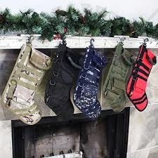 RUCKUP RUXMTSR Tactical Christmas Stocking, Full, Fire Red