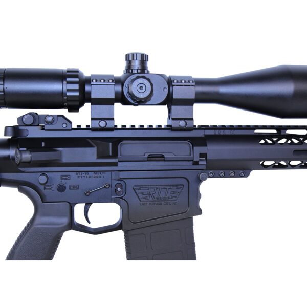 a rifle with a scope attached to it