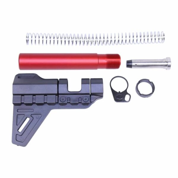 a gun kit with a magnifying tool and a magnifying tool