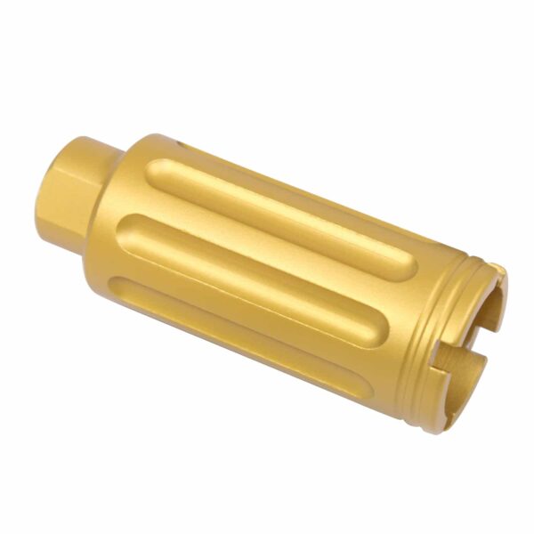 a yellow plastic tube with a white background