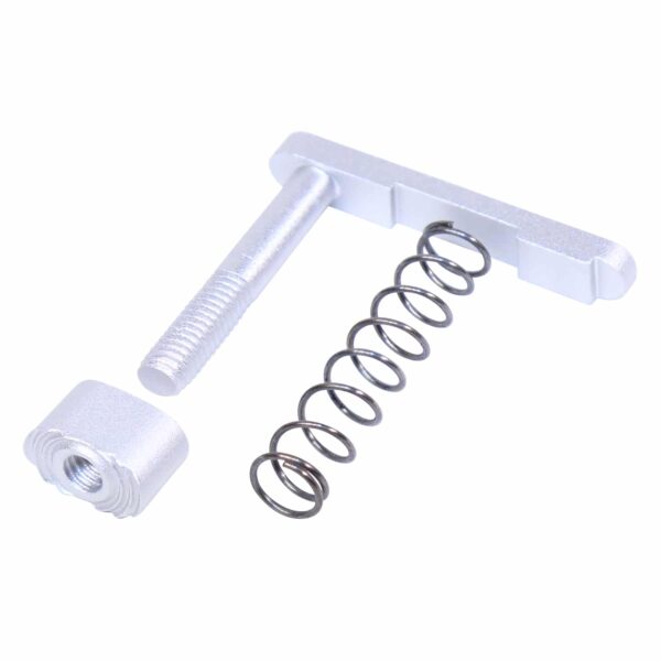 a screw and spring on a white background