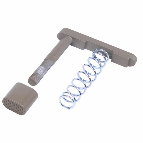 a tool with a screw and spring on a white background
