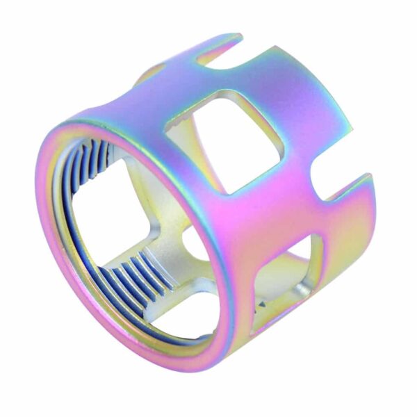 a close up of a metal object on a white background