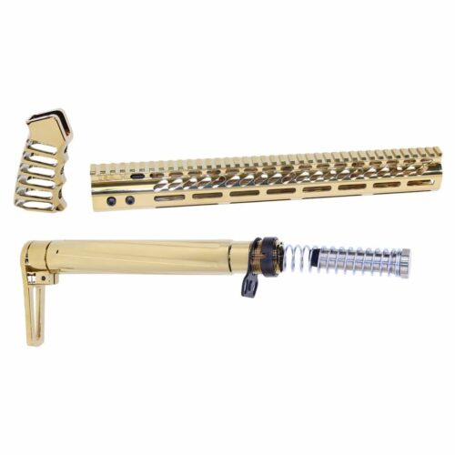 AR-15 AIR LITE SKELETONIZED COMPLETE SET – MULTIPLE COLORS – Gold Plated