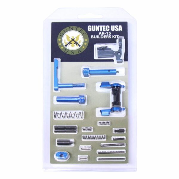 a package of blue and white tools in a package
