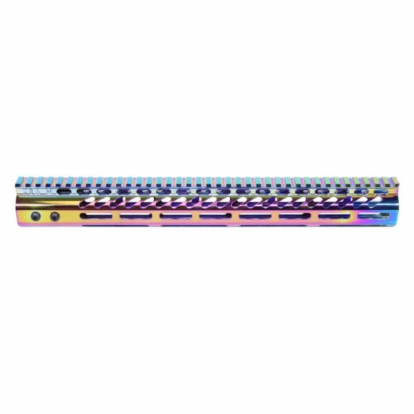 a multicolored metal bar with a white background