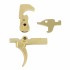 a pair of brass colored handles and handles