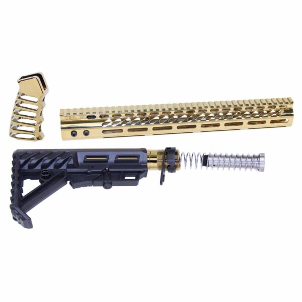 an ar - 15 rifle parts kit with an ar - 15 rifle