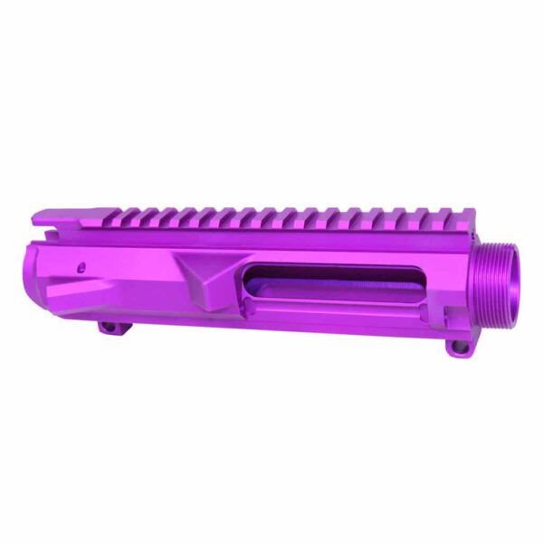 a purple handguard for a rifle on a white background