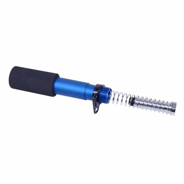 a blue and black screwdriver on a white background