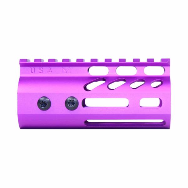 a purple plastic muzzle for a rifle