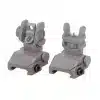 a pair of metal sights on a white background