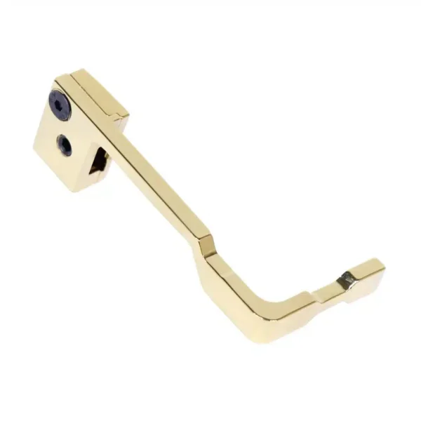 a pair of metal handles on a white background