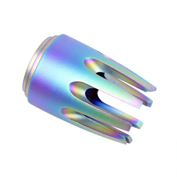a close up of a metal object on a white background