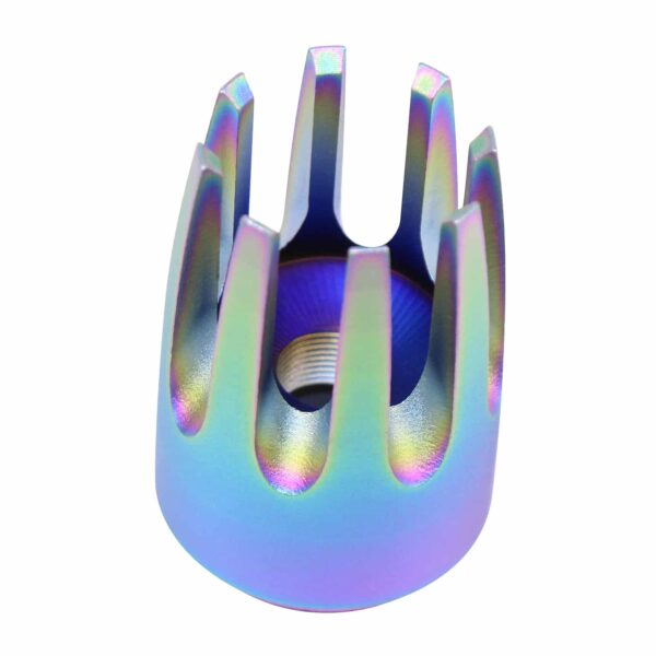 a close up of a metal object on a white background