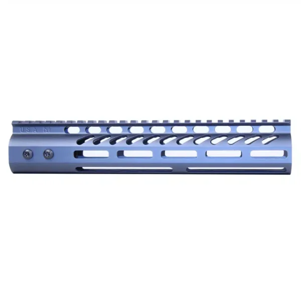 a blue rifle rail on a white background