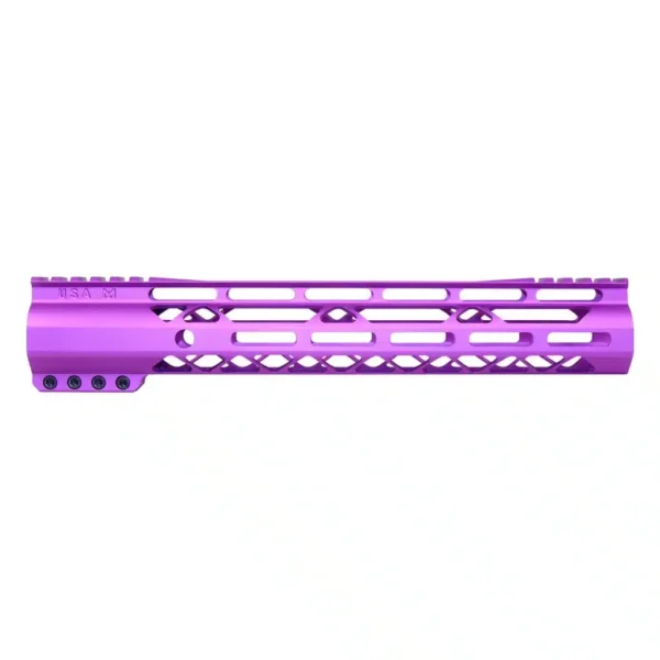 a purple rifle on a white background