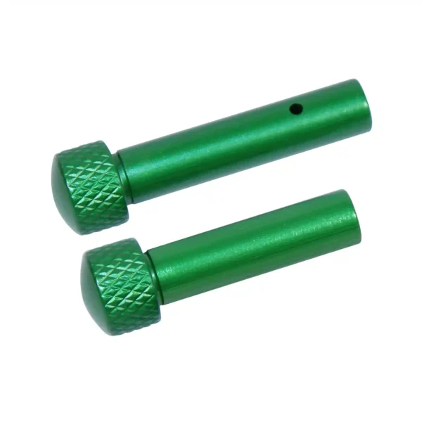 a pair of green grips on a white background