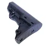 a close up of a gun trigger on a white background