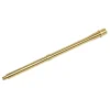 a brass plated metal tube with a long end