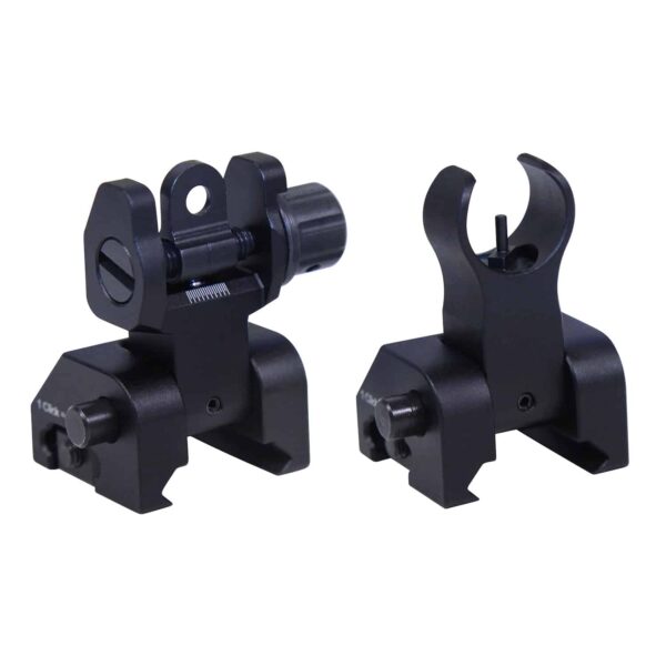 a pair of black scope mounts on a white background