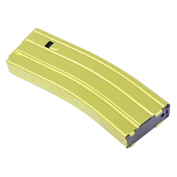 an image of a yellow magazine for a rifle
