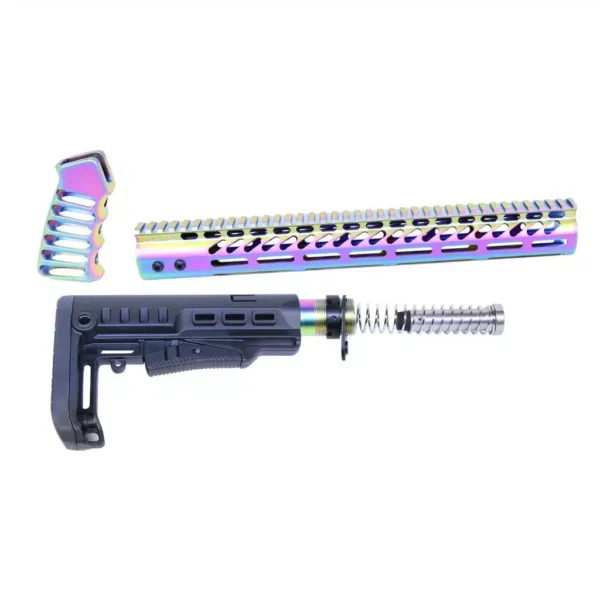 an ar - 15 rifle with a barrel and spring