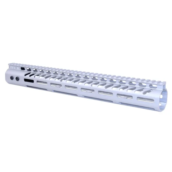 a white plastic keyboard with holes on it