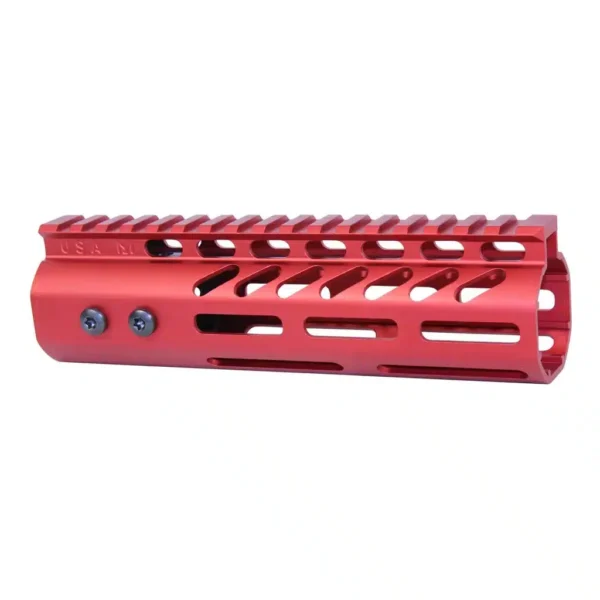 a red handguard for a rifle on a white background