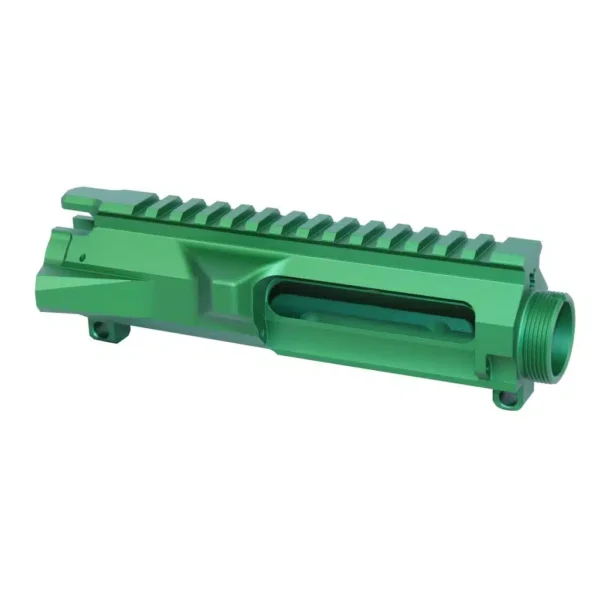 a green handguard for a rifle on a white background