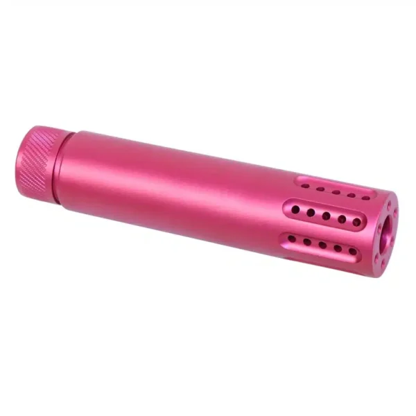 a close up of a pink object on a white background