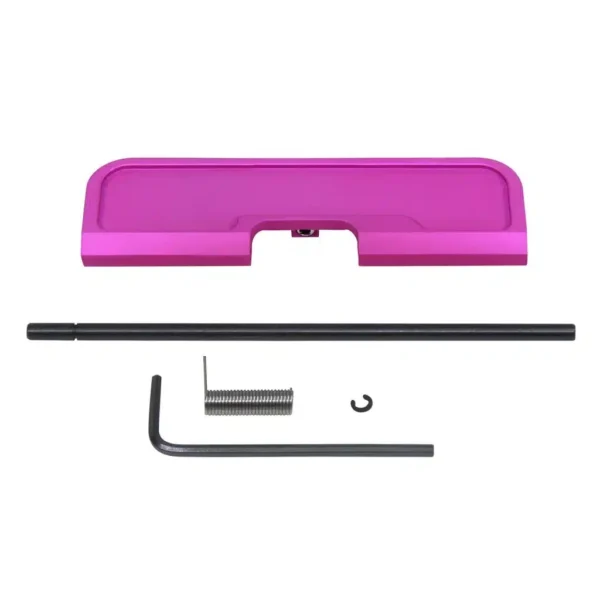 a pink plastic case with screws and a screwdriver