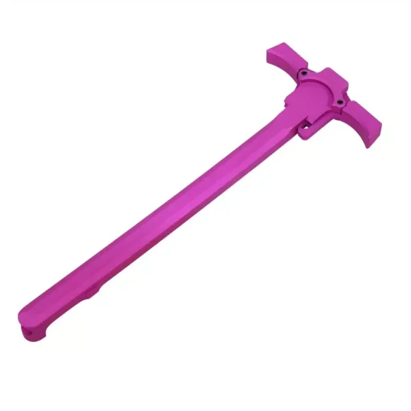 a pink plastic sword on a white background