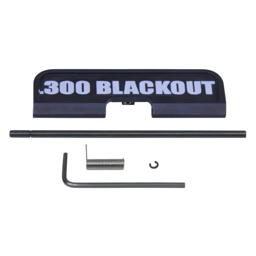 AR-15 EJECTION PORT DUST COVER ASSEMBLY (GEN 3) (W/ LASERED 300 BLACKOUT) (ANODIZED BLACK)