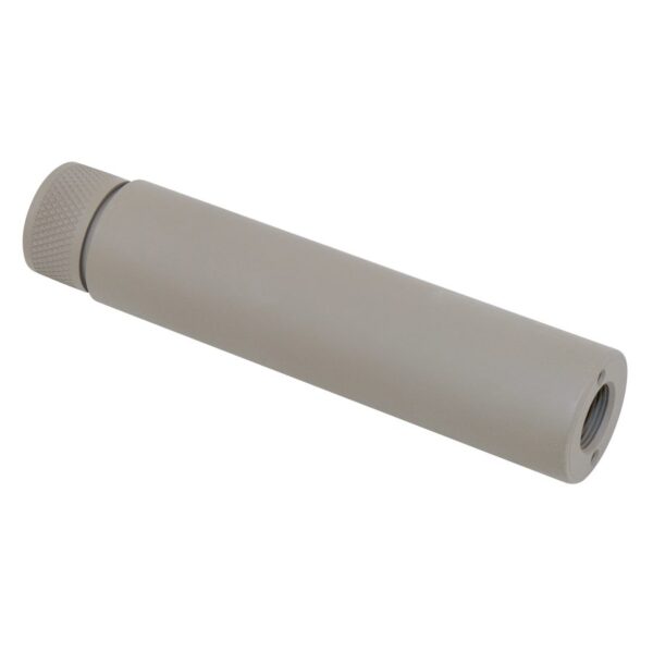 a gray cylinder with a white background