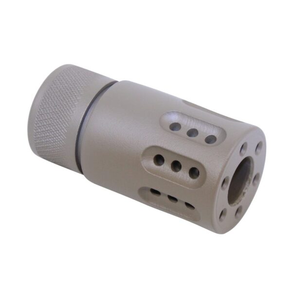 a grey plastic object with holes in the middle
