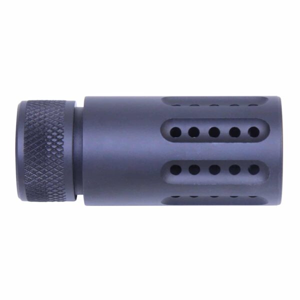 a close up of a blue flashlight holder