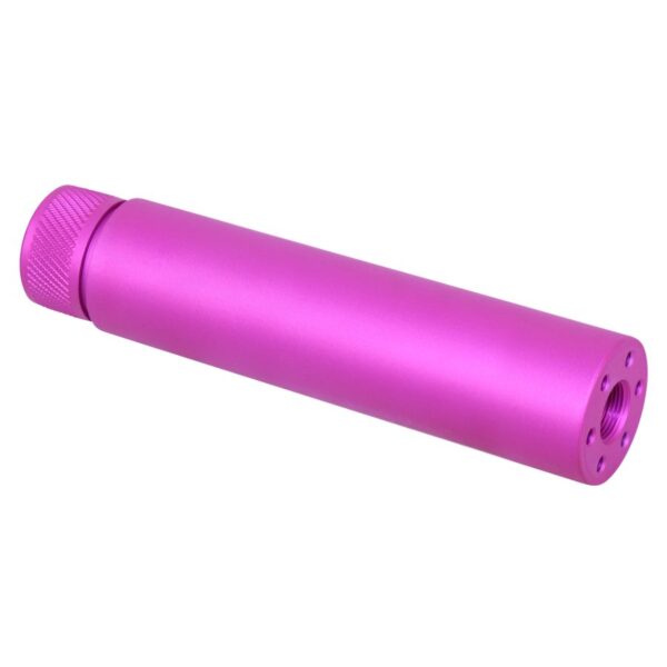 a pink plastic tube with a hole in the middle