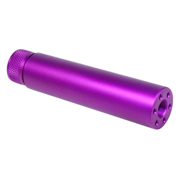 a purple cylinder with a hole in the middle